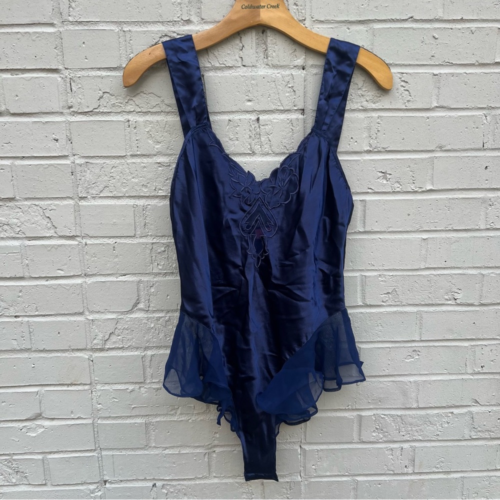 Vintage 90s Sleep Solutions blue unique teddy lingerie